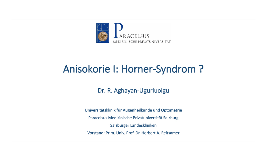 Anisokorie I: Horner-Syndrom?