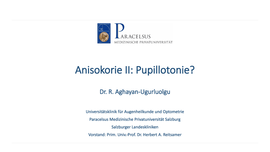 Anisokorie II: Pupillotonie?