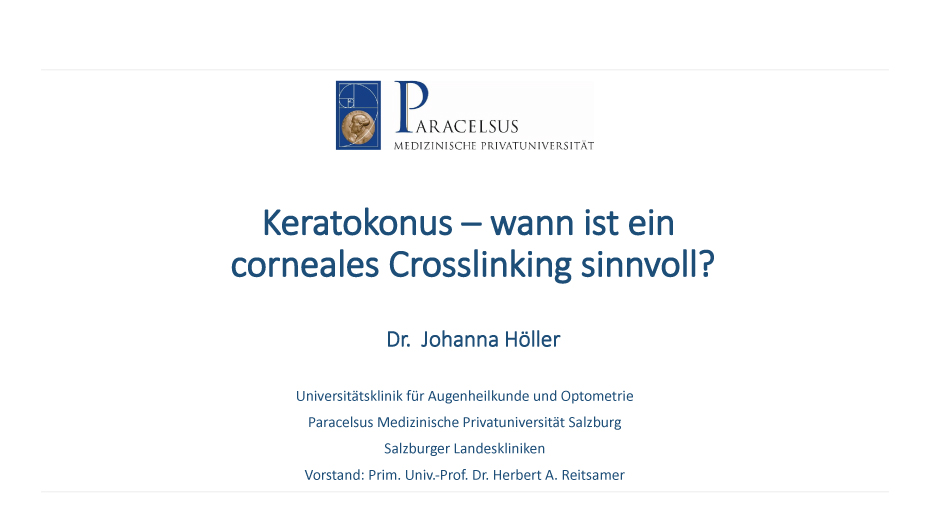 Keratokonus – wann ist ein corneales Crosslinking sinnvoll?