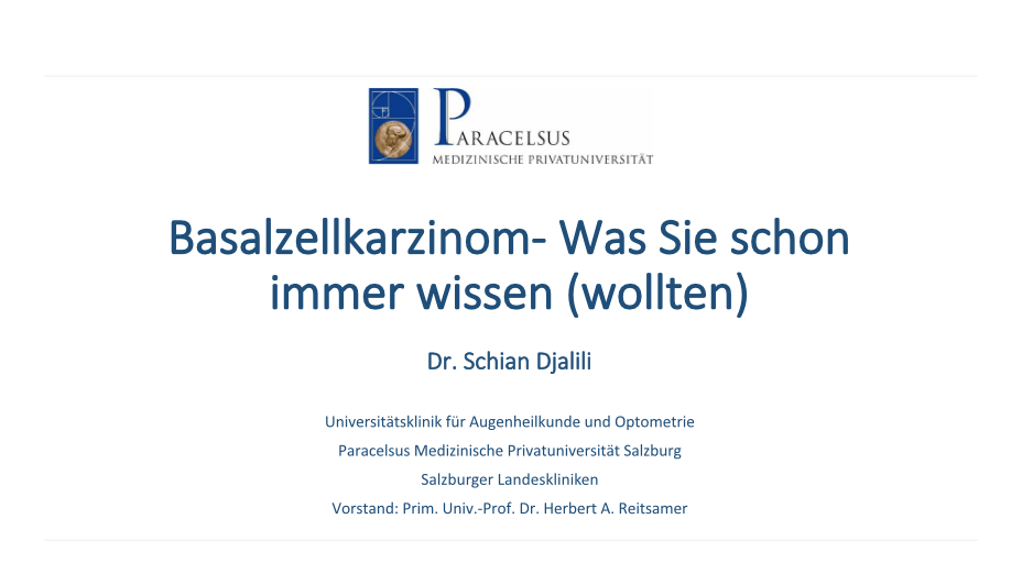 Basalzellkarzinom – Was Sie schon immer wissen (wollten)