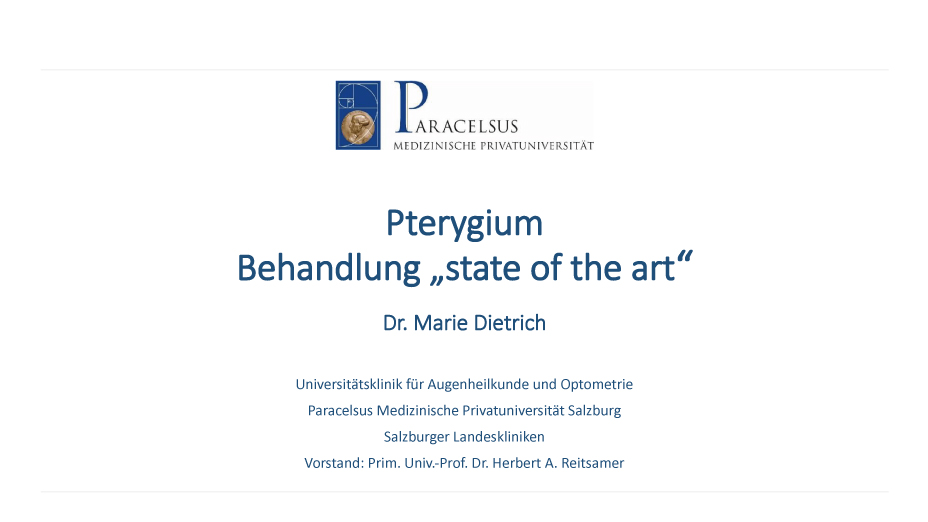 Pterygium Behandlung “state of the art”