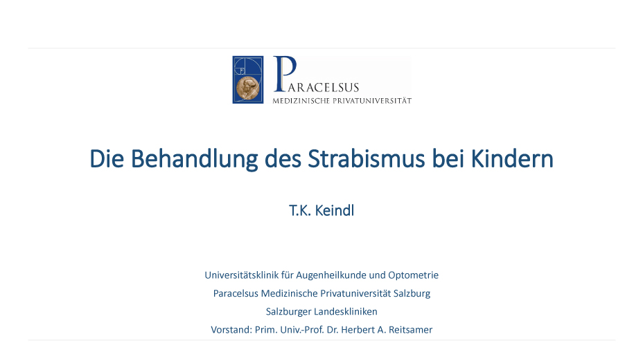 Die Behandlung des Strabismus bei Kindern